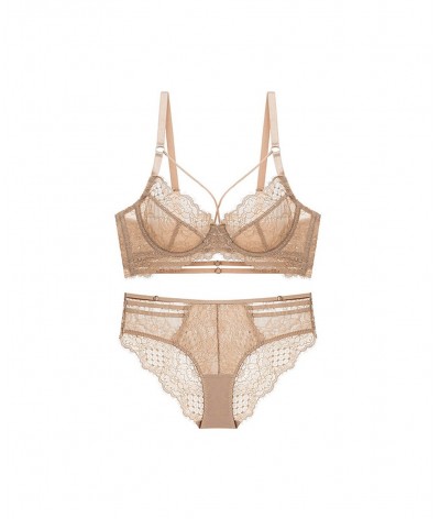 Classic Bandage Lingerie Set Push Up Brassiere Lace Plus Size Underwear Set Sexy Ultra-thin Cup For Women Underwear $47.75 - ...