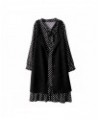 Autumn Winter Women Plus Size Women Clothing Sets Dot Loose Chiffon Long Sleeve Dress And Vest Two Piece Suits Black 3XL-8XL ...
