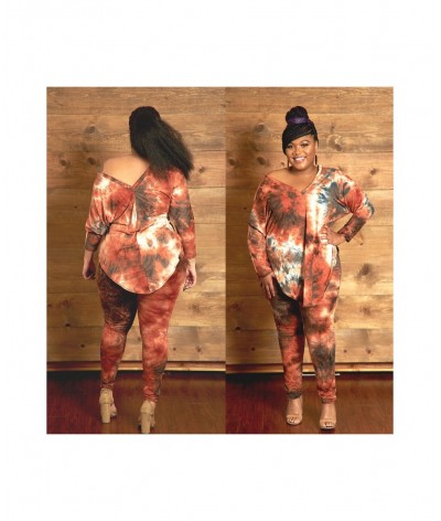 Plus Size Women's Suit New Large Casual Fashion Tie Dye Long Sleeve V-neck Large Suit 4 Colors V-neck Fitting Female Clothing...