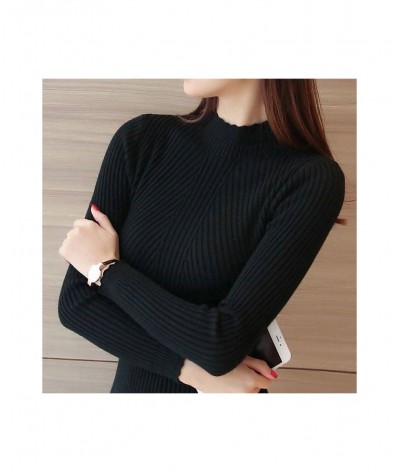 2022 Autumn Winter Tops Turtleneck Pullovers Sweaters Primer shirt long sleeve Korean Slim-fit tight sweater $25.78 - Sweaters