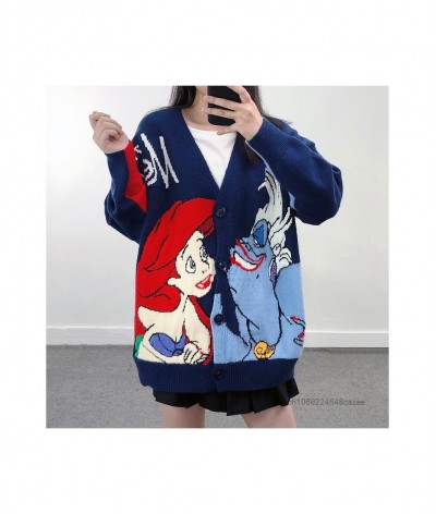 Princess Ariel Clothes Luxury Design Cardigan Tops For Women Fashion Korean Sweater Y2k Autumn Anime Embroidered Sweaters $73...
