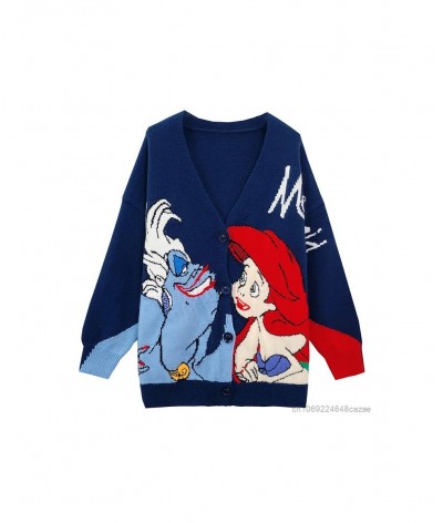 Princess Ariel Clothes Luxury Design Cardigan Tops For Women Fashion Korean Sweater Y2k Autumn Anime Embroidered Sweaters $73...