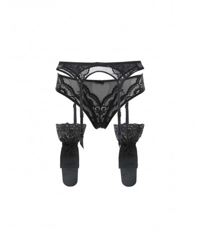 women's sexy lace bow underwear 3 pcs/lots garters+panties+stockings for lady $26.06 - Underwear