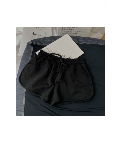 Summer Gray Shorts Women Fashion Ladies Elastic Waists Short Pants Girl Casual Cotton Shorts Black Home Shorts For Female S-3...