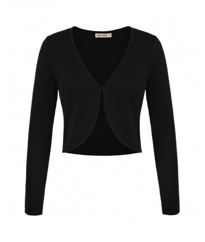 Women Horizontal Ribbed Bolero Long Sleeve V Neck Irregular Hem Knitted Shrug Open Front Knit Cropped Bolero Cardigan A30 $36...