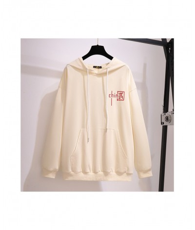 New 2023 Spring Autumn Plus Size Women Clothing Large Hoodie Long Sleeve Loose Cotton Beige Sweatshirt Coat 3XL 4XL 5XL 6XL 7...