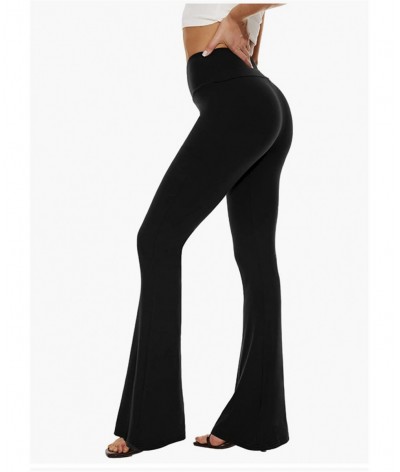 Women Black Flare Pants Butt Lifting Soft High Waist Bootcut Leggings Comfortable Tall 180cm Long Palazzo Pants ouc092 $37.54...