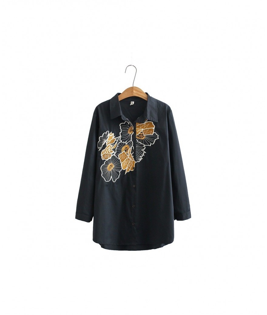 Autumn Women Shirts Ladies Floral Tops Female Long Sleeve Blouses Embroidery Loose Plus Size Clothing K91 9013 $41.56 - Plus ...