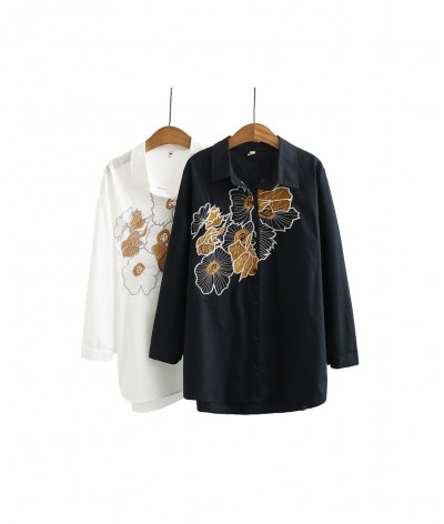 Autumn Women Shirts Ladies Floral Tops Female Long Sleeve Blouses Embroidery Loose Plus Size Clothing K91 9013 $41.56 - Plus ...