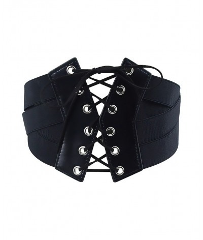 Women's Corset Belt Female Fashion Punk Dress Waistbands Lady New Zipper Cummerbunds Girls Elastic Stretch Wide Waist Belts $...