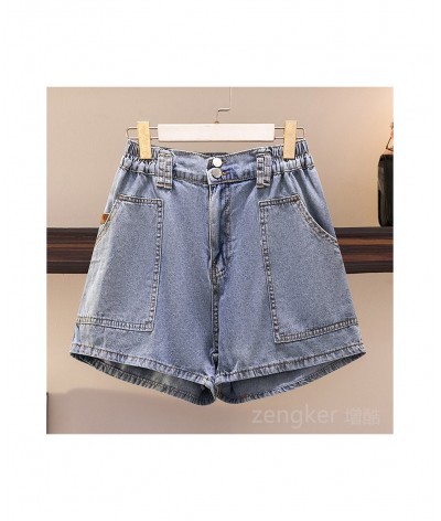 6XL 5XL denim shorts women loose summer plus size all-match large size wide leg pants Elastic Waist $48.57 - Bottoms